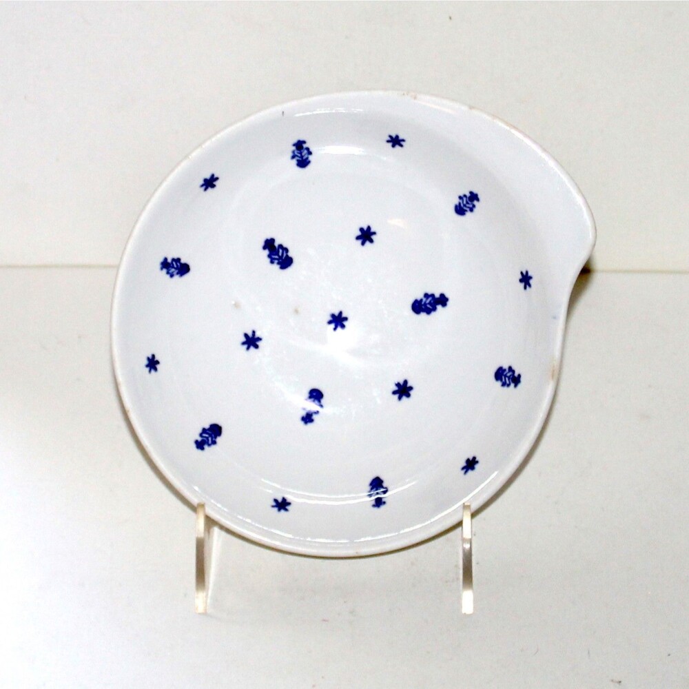 Royal China Starry Night Bowl Dish K54 Vintage Mid Century 6.5" white blue